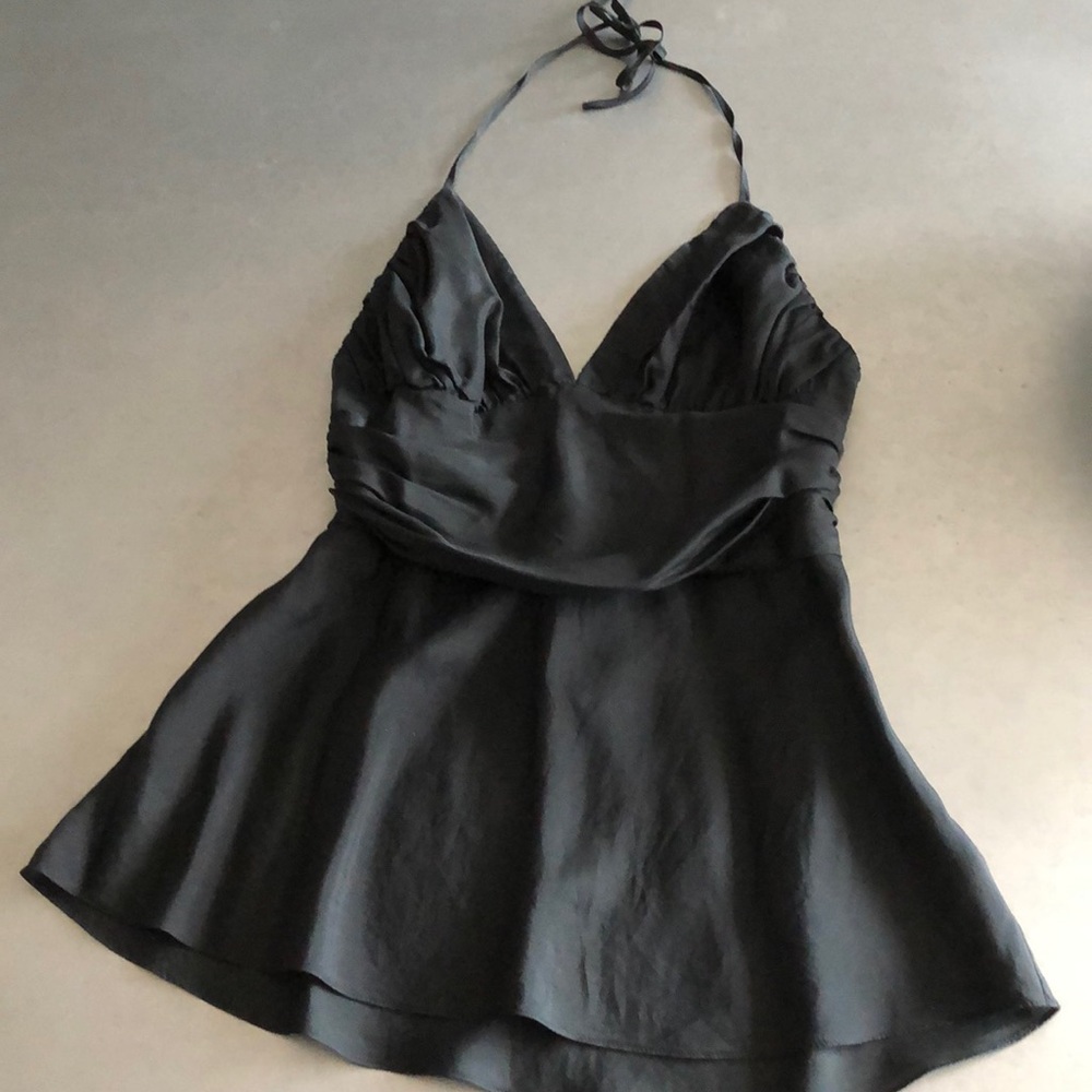 Black Silk Halter